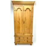 Classical pine double wardrobe