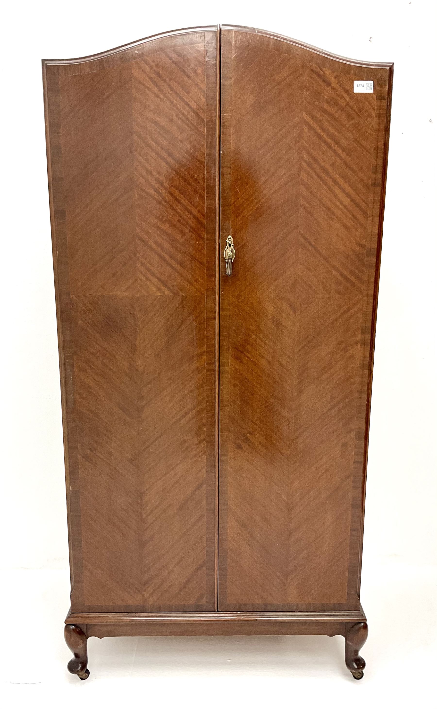 Mid century mahogany gentleman�s wardrobe