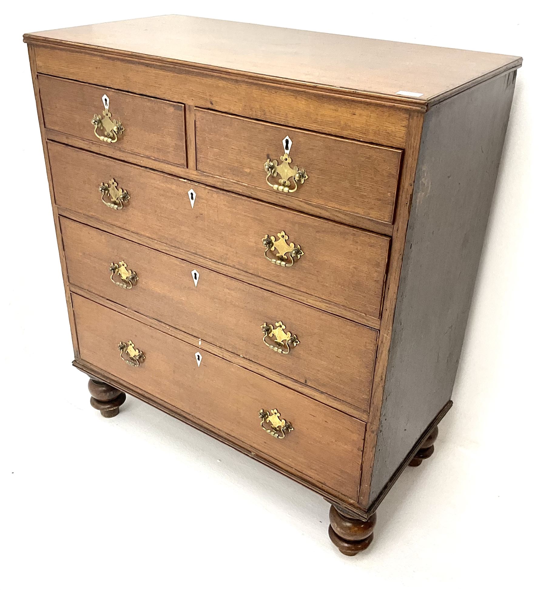 19th century oak chest - Image 2 of 5