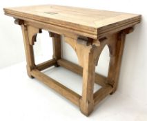 Late 19th century oak alter side table