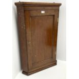 Mid century oak wall hanging corner cupboard