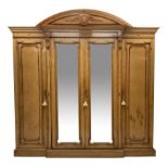 Alex Mackenzie & Co. Glasgow - Large late 19th century Scottish birds eye maple wardrobe