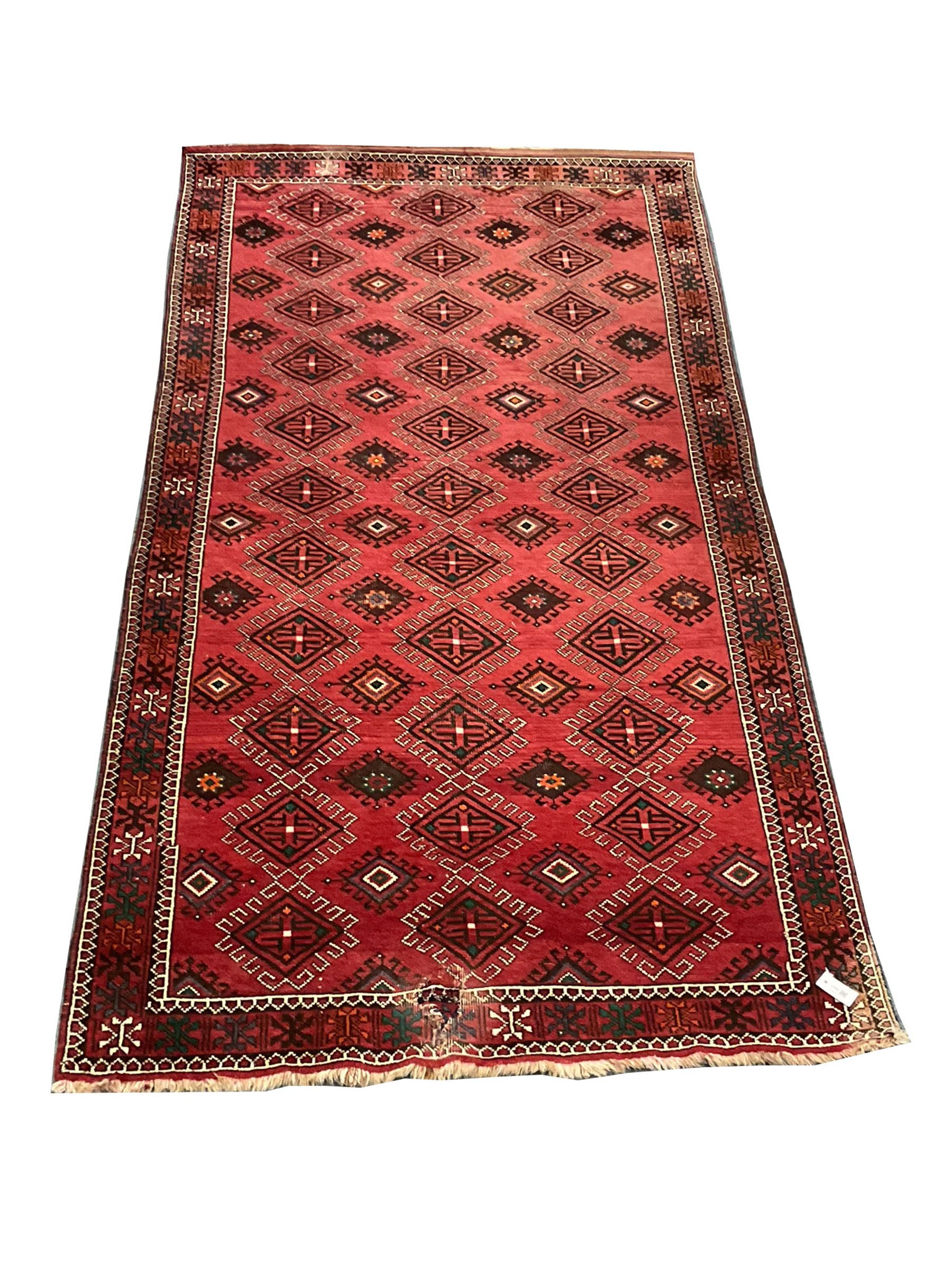 Turkish red ground rug