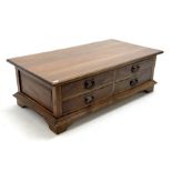 Hardwood eight drawer coffee table