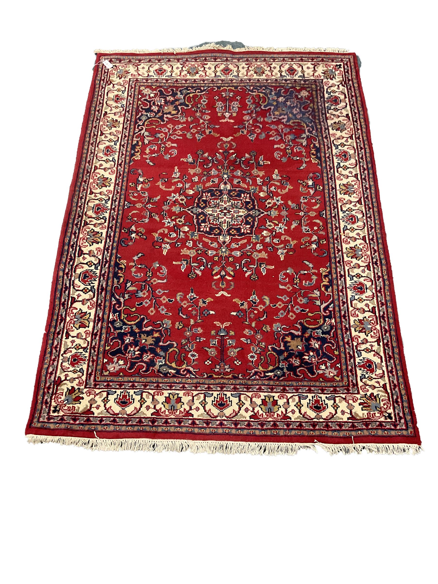 Persian style red ground rug