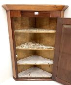 19th century inlaid mahogany corner wall cupboard