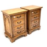 Gothic pine bedside chests