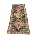 Turkish design blue and beige ground rug