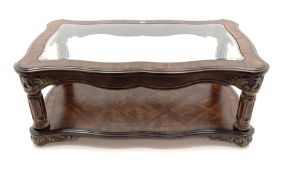 Kevin Charles American walnut rectangular serpentine coffee table