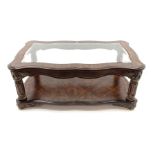 Kevin Charles American walnut rectangular serpentine coffee table