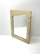 Rectangular stone effect mirror