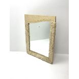 Rectangular stone effect mirror