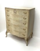 French style painted serpentine chest