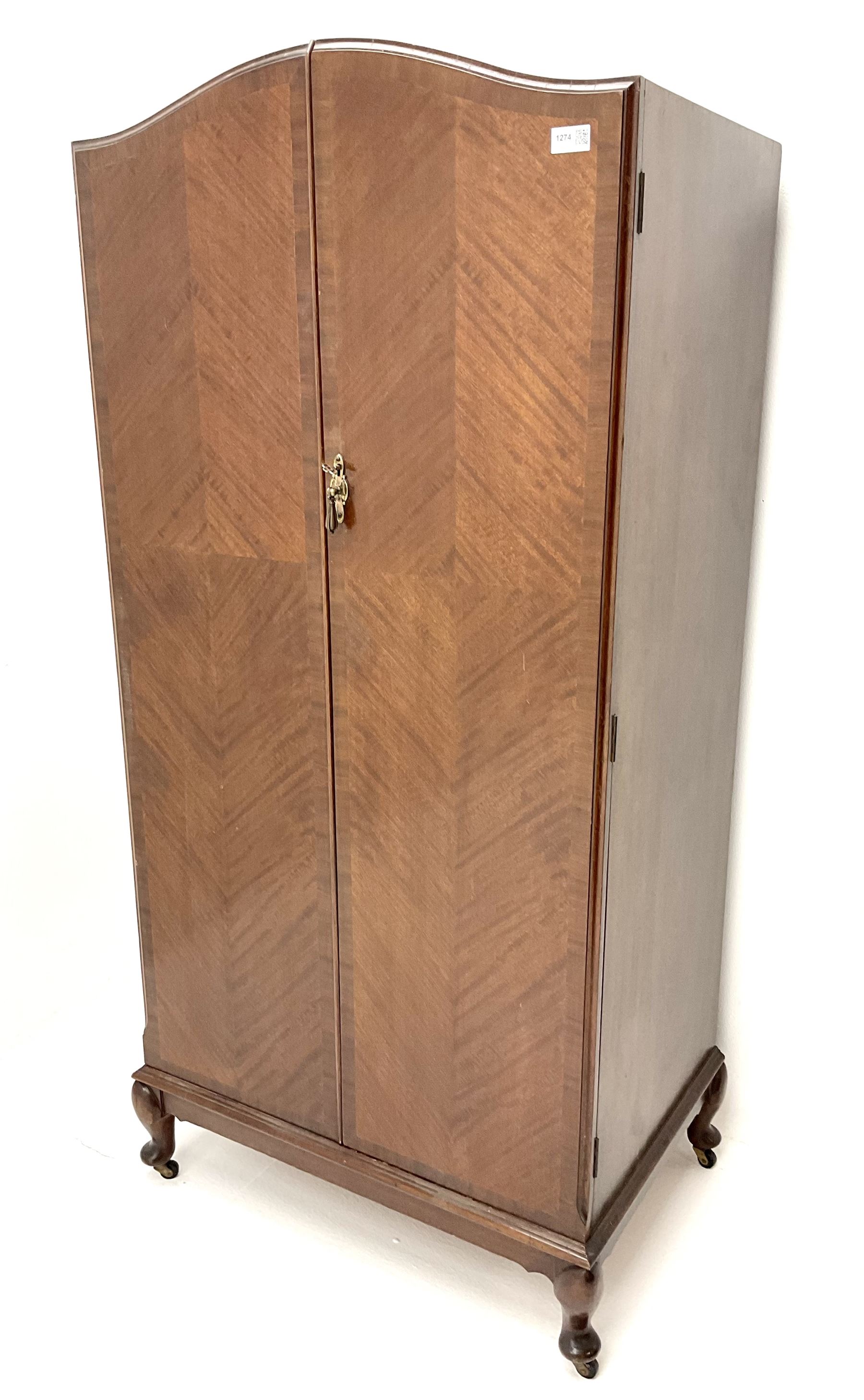 Mid century mahogany gentleman�s wardrobe - Image 2 of 3