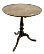 19th century mahogany tripod wine table