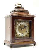 Late 20th century mahogany case bracket time-piece clock