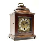 Late 20th century mahogany case bracket time-piece clock