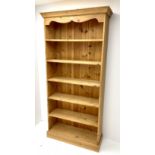 Pine open bookcase