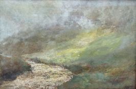 John Falconar Slater (British 1857-1937): Misty Moorland Stream