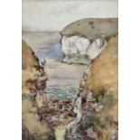 James Ulric Walmsley (British 1860-1954): Cliffs at Flamborough Head