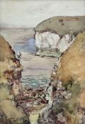 James Ulric Walmsley (British 1860-1954): Cliffs at Flamborough Head