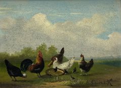 Frans van Severdonck (Belgian 1809-1899): Hens and Chicks