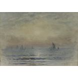 Joseph Arthur Palliser Severn RI ROI (British 1842-1931): Fishing Boats at Sunset