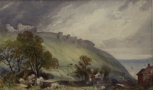 William Roxby Beverley (British 1811-1889): Scarborough Castle from St Mary's Church