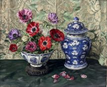 Alfred Hawkins Palmer (British 1905-1984): 'Anemones in a Kangxi Bowl'