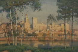 Albert Moulton Foweraker (British 1873-1942): The Papal Palace Avignon