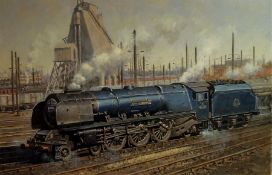 Robert Nixon (British 1955-): Duchess Class Steam Locomotive 'City of Edinburgh'