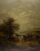 Joseph Horlor (British 1809-1887): Logging Wagon on a Coastal Road