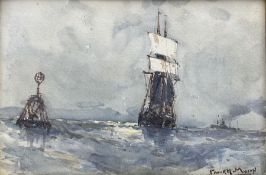 Frank Henry Mason (Staithes Group 1875-1965): Sail and Steam Ships Rounding a Buoy