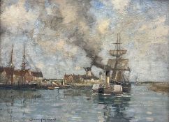 Bertram Priestman RA ROI NEAC (British 1868-1951): 'Littlehampton Harbour'