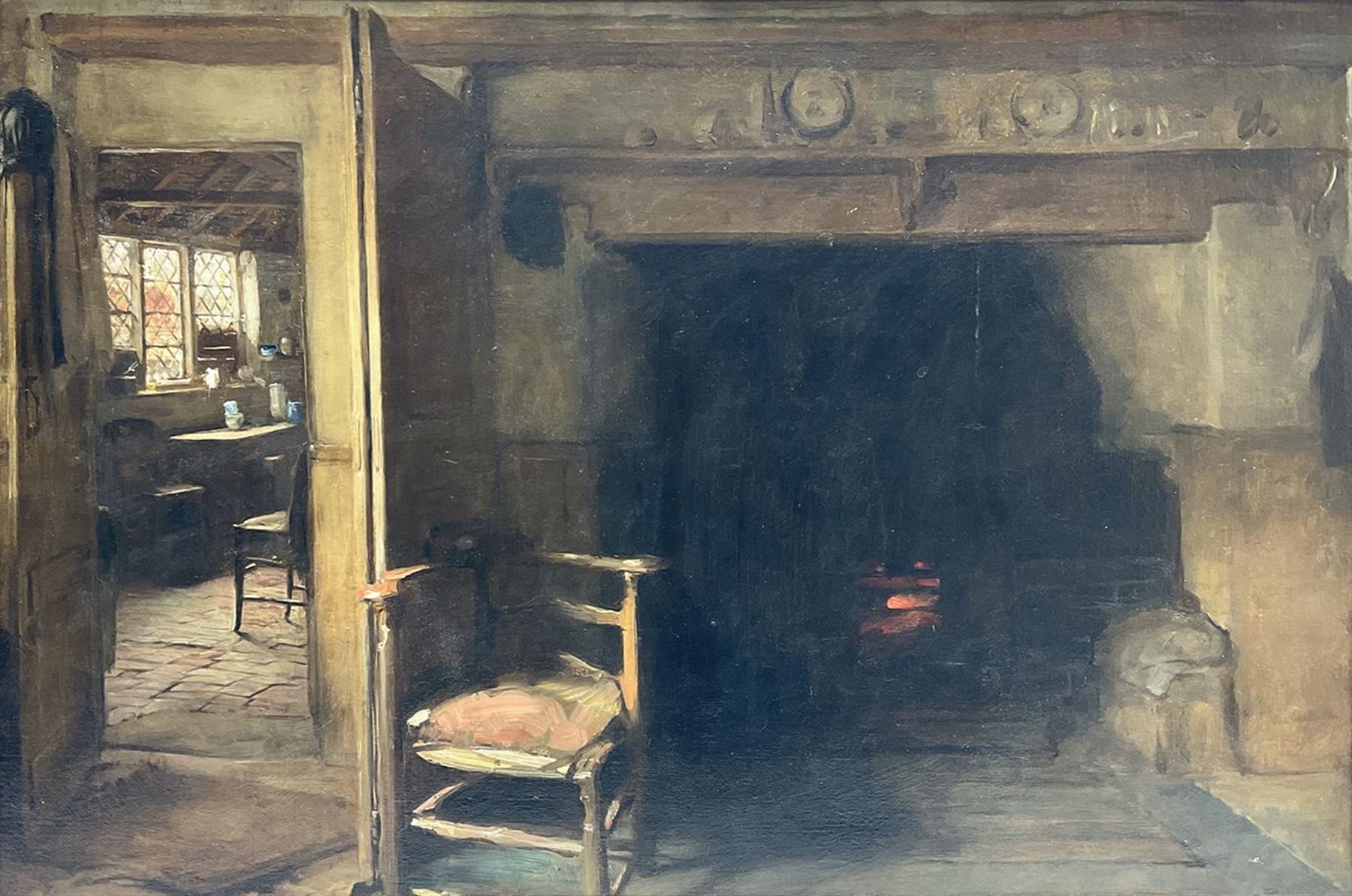 Attrib. Jonathan Pratt (British 1835-1911): Cottage Interior