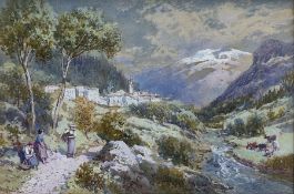 Thomas Charles Leeson Rowbotham (British 1823-1875): 'Pontresina Switzerland'