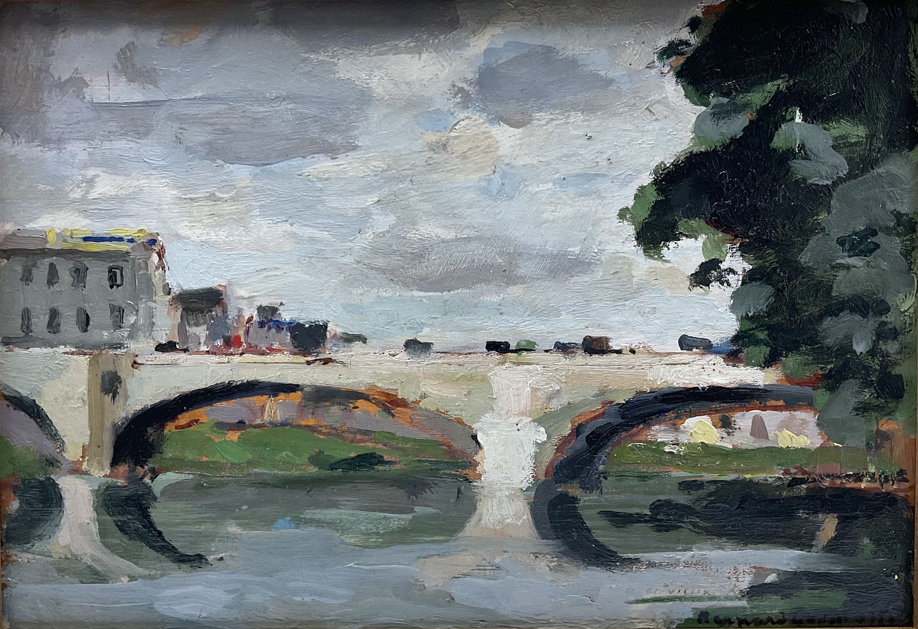 Bernard Lamotte (French 1903-1983): City Bridge