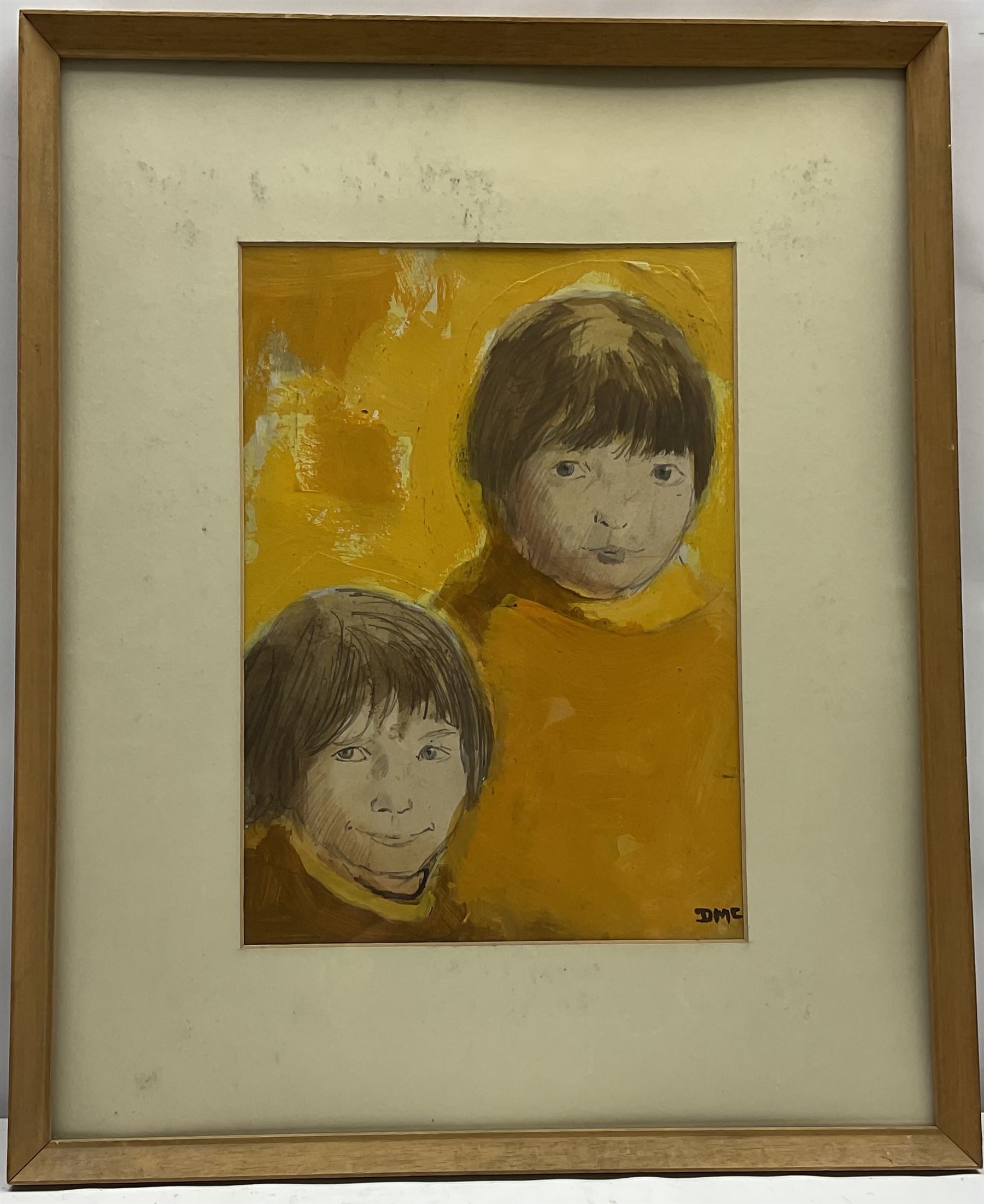 Donald McIntyre (British 1923-2009): 'Two Children Wearing Yellow' - Image 3 of 4