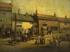 H Wheldon (19th century): Yorkshire High Street outside the Rose and Crown
