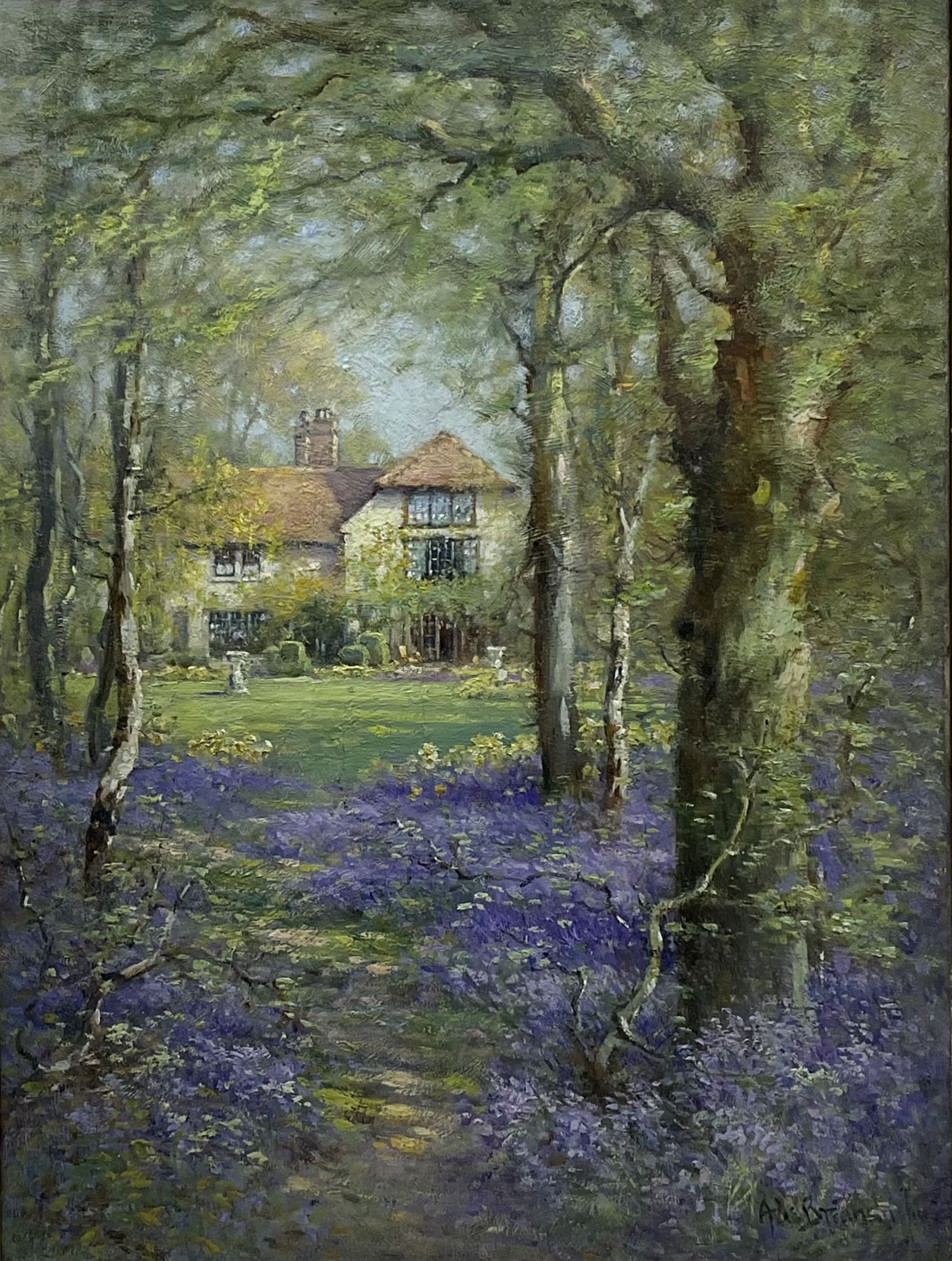 Alfred Fontville De Breanski Jnr. (British 1877-1945): 'The Home at the Edge of the Wood'