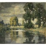 Francis G Wood (British exh.1906-1907): River Cherwell
