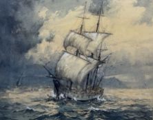Robert Leslie Howey (British 1900-1981): Sailing Vessel off Whitby