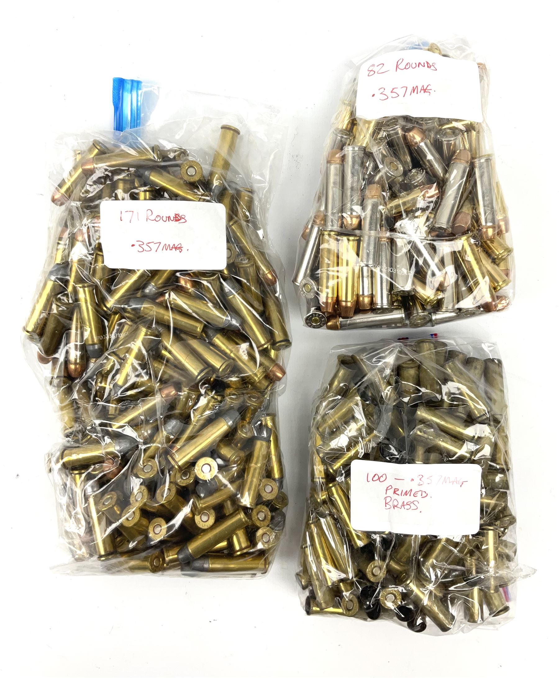 Approximately eighty five assorted .357 cartridges