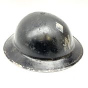 WW2 ARP warden's steel helmet with original liner and chin strap