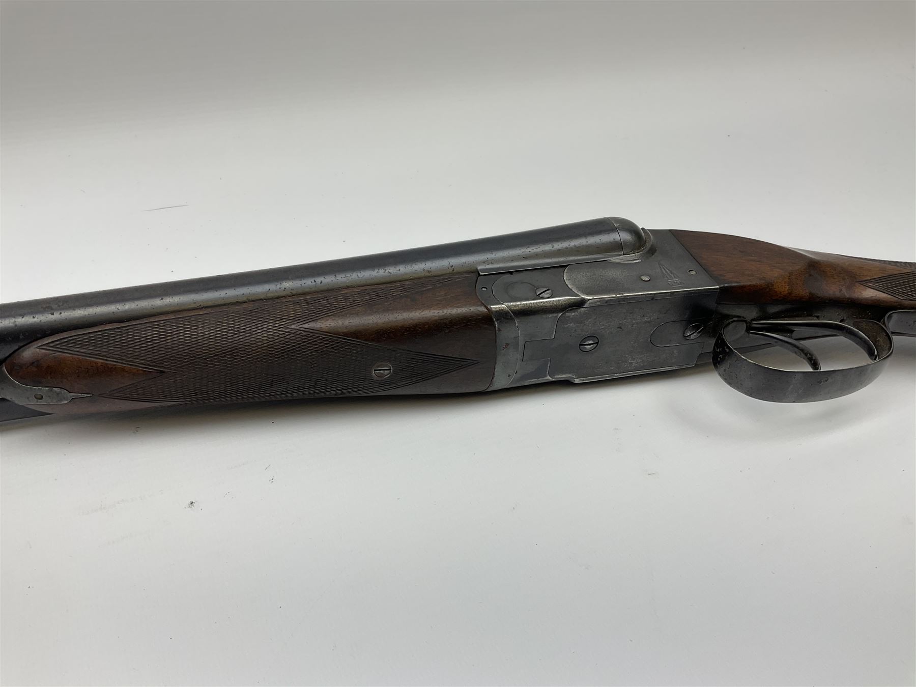 BSA 12-bore side-by-side double barrel box-lock ejector sporting gun with 76cm barrels - Image 7 of 12