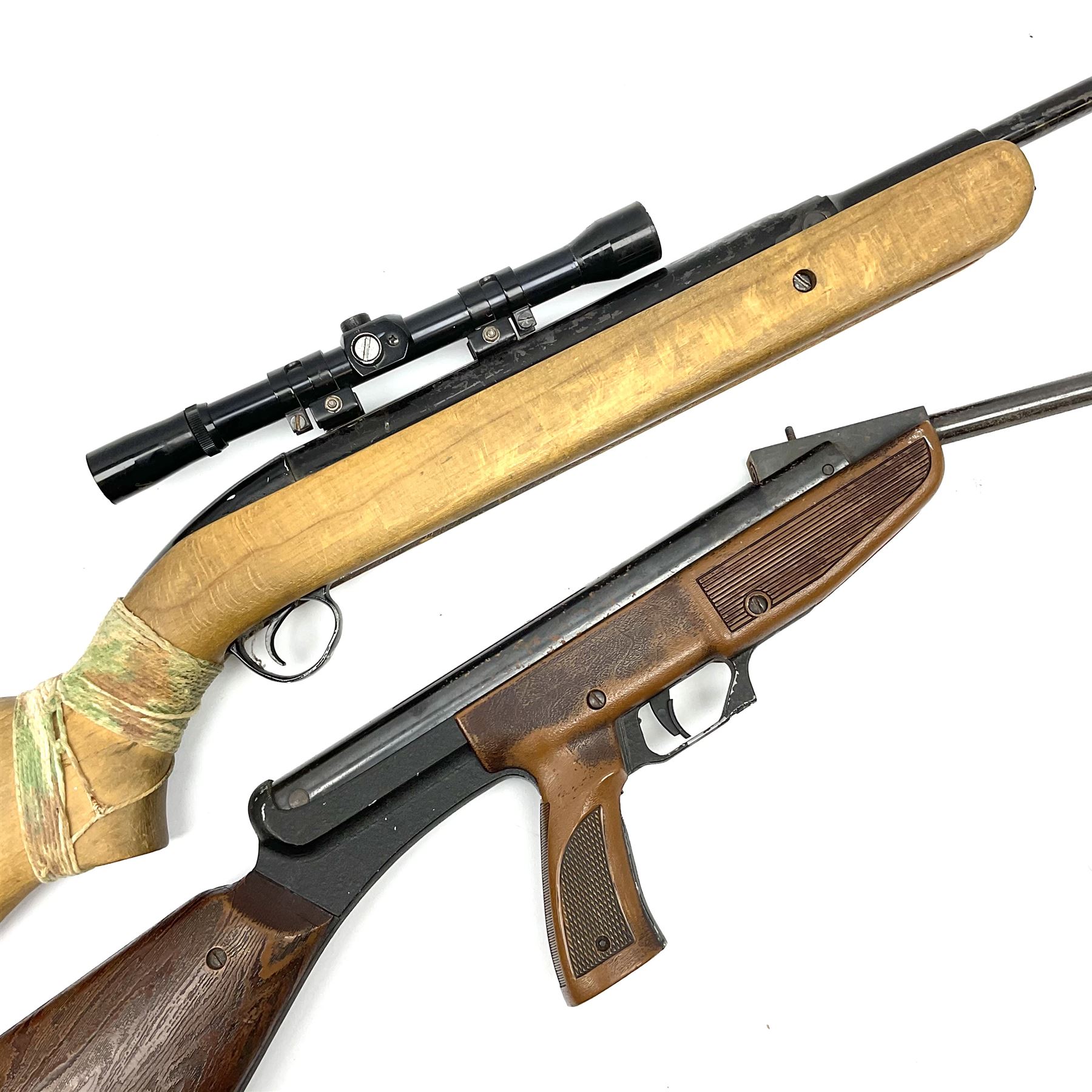 Two air rifles for restoration: BSA Airsport .22 cal. underlever air rifle with Bentley 4x20 scope