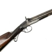 19th century Ann Patrick of Liverpool 16-bore percussion double barrel side-by-side shotgun the 71