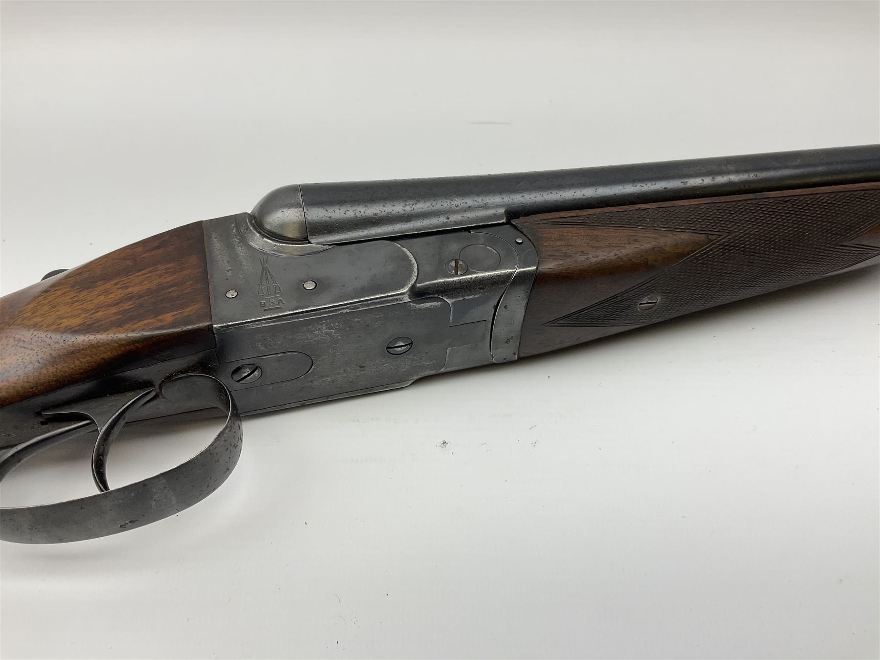 BSA 12-bore side-by-side double barrel box-lock ejector sporting gun with 76cm barrels - Image 4 of 12