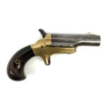 Colt .41 calibre rim-fire third model deringer with 6.5cm barrel marked COLT
