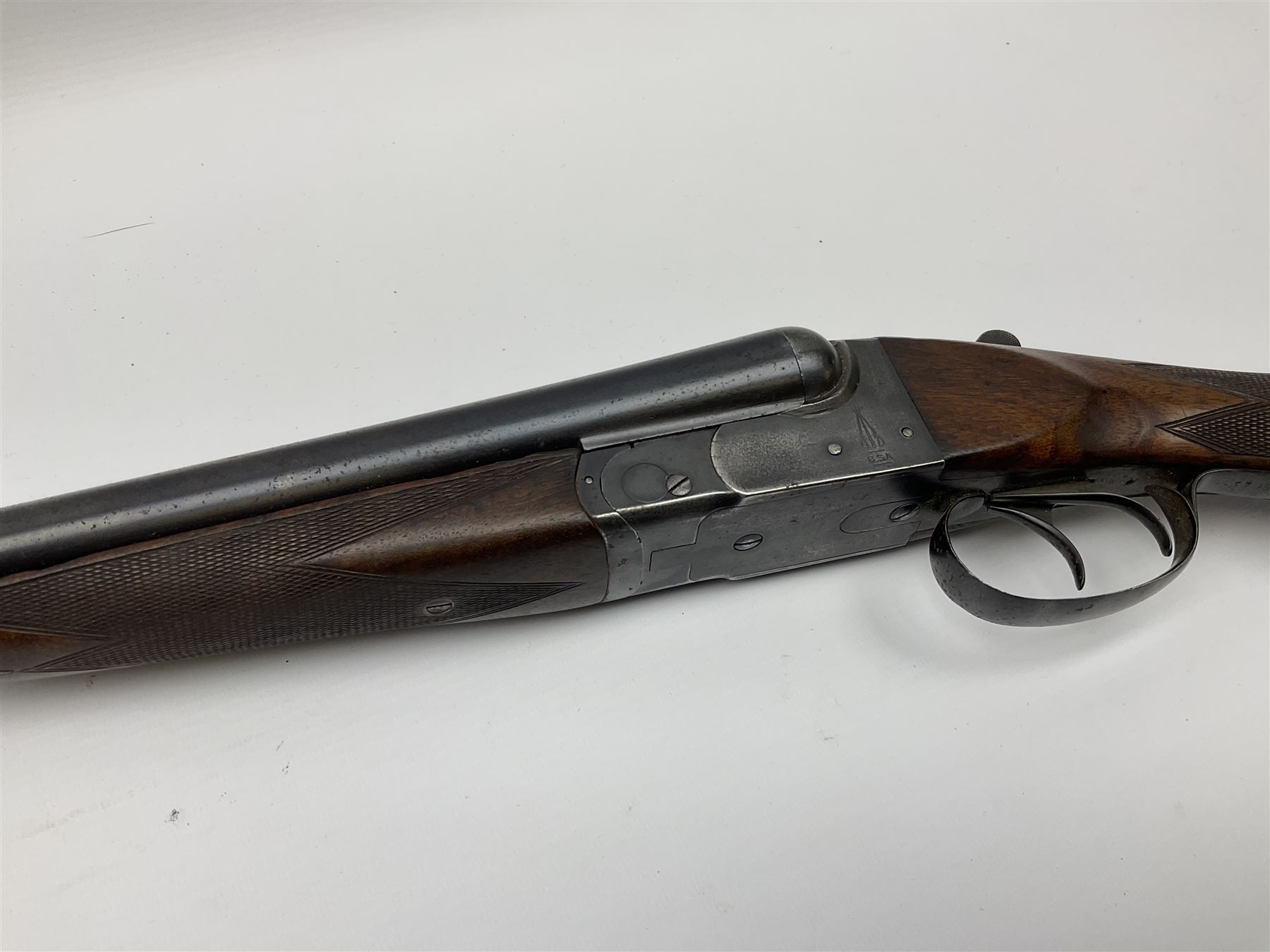 BSA 12-bore side-by-side double barrel box-lock ejector sporting gun with 76cm barrels - Image 12 of 12